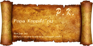 Popa Koppány névjegykártya